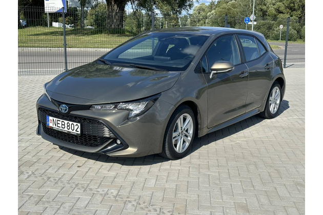Toyota Corolla rental vehicle parked in Kaunas city center